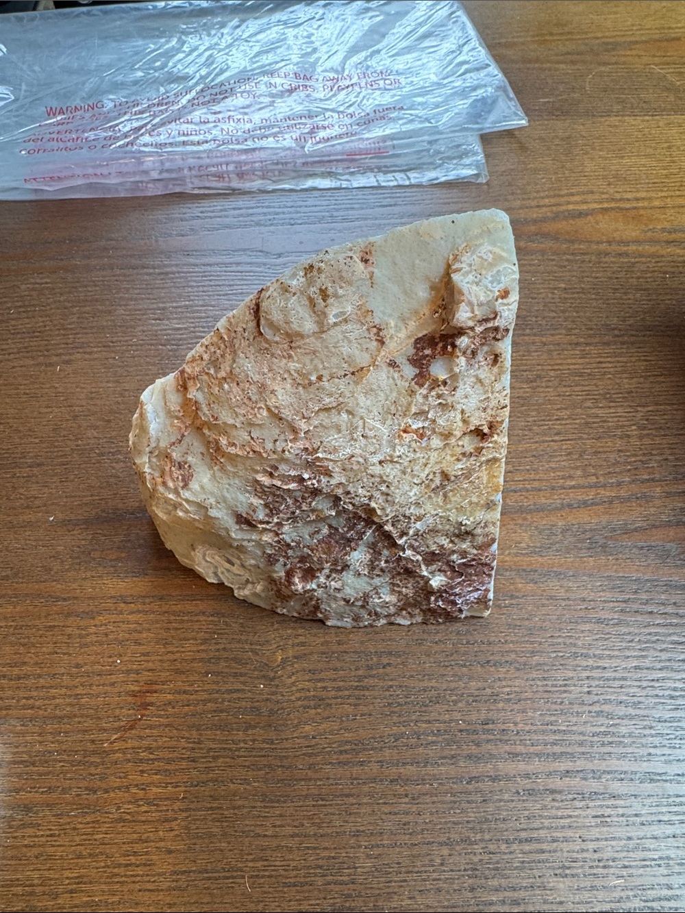 Natural Agate Geode Slice Bookend - Neutral Tones 5”x5” - Picture 3 of 3